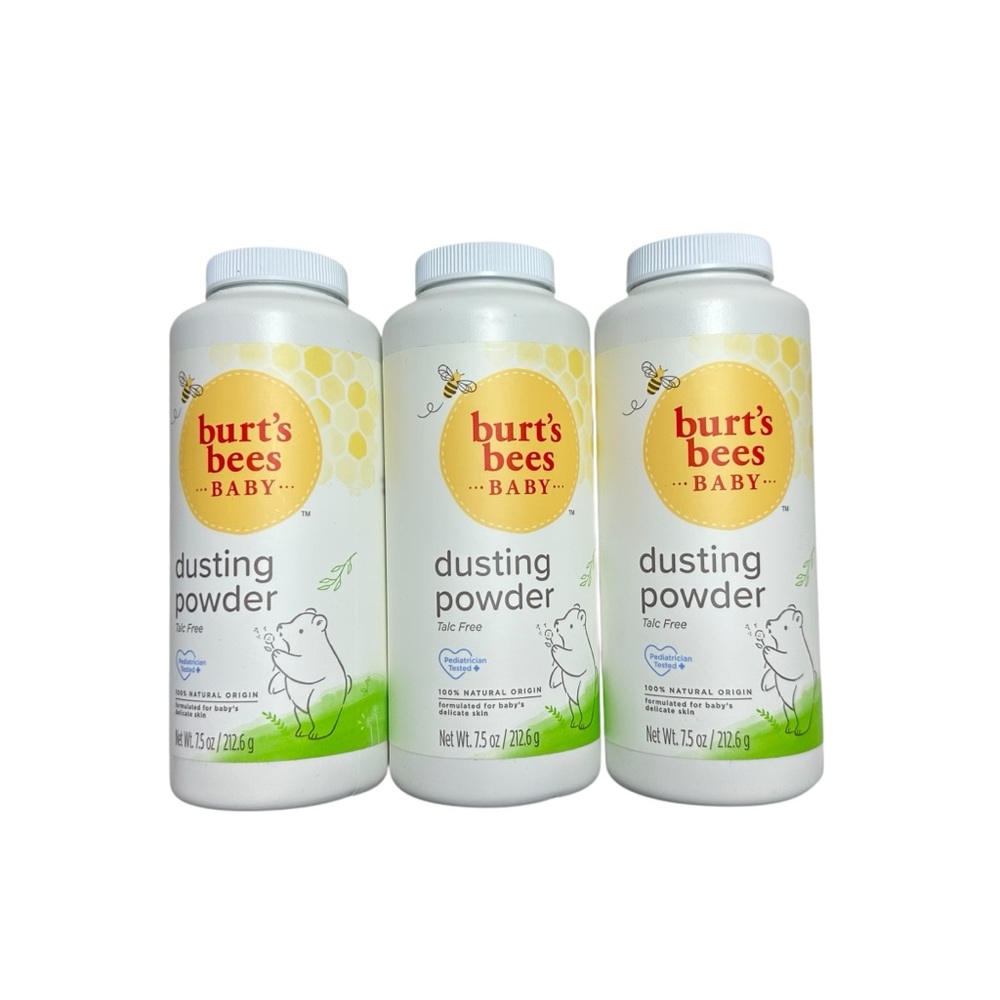 3 Burt's Bees Baby Dusting Powder Talc-Free 7.5 oz